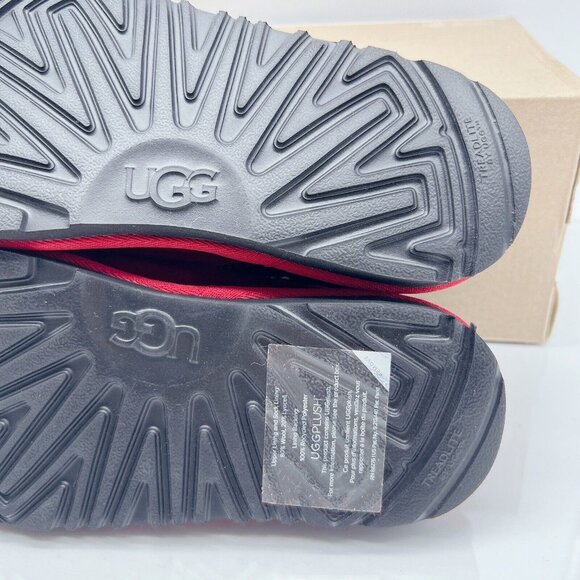 NEW UGG TAZZ Platform Slippers Clog Red Suede Womens Size EU 36/ US 5; Y US 4 - Picture 10 of 11
